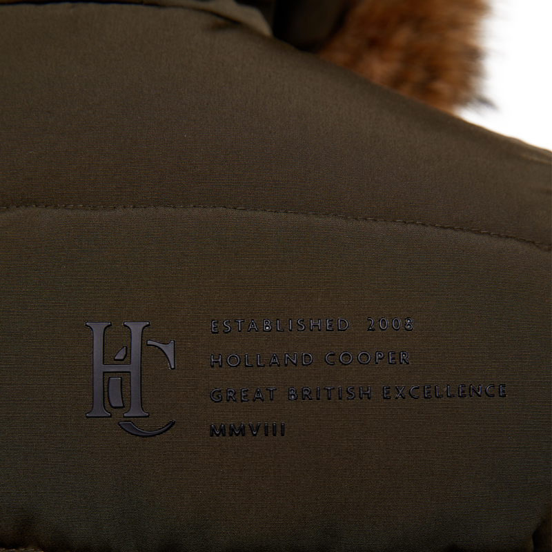 Holland Cooper Stoneleigh Longline Coat - Khaki-10